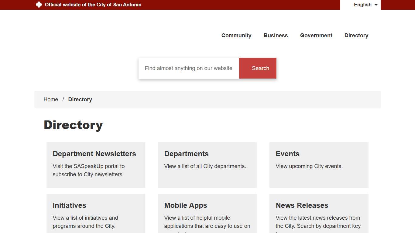 Directory - City of San Antonio